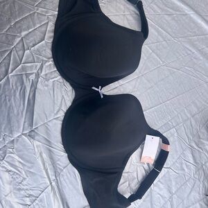 Cacique 38J Black Lightly Lined Full Coverage Bra NWT Lane Bryant